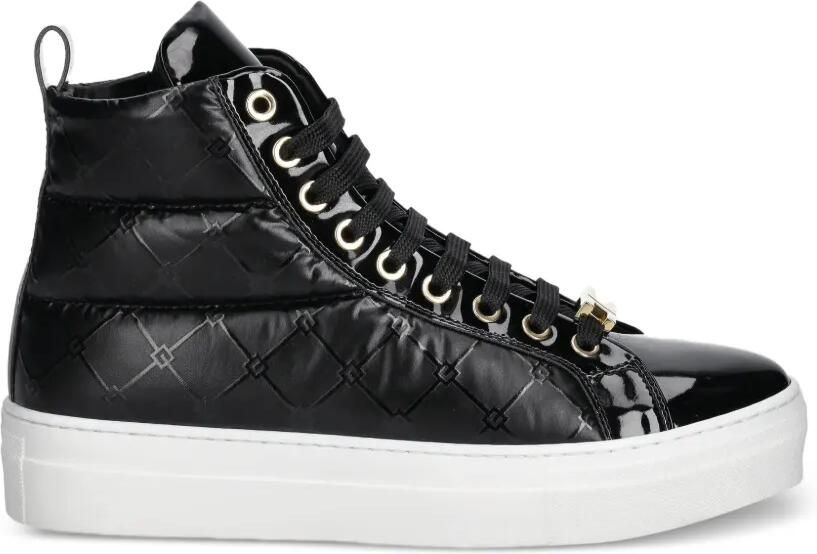 Elisabetta Franchi La Mia Bambina Gewatteerde sneakers met logodetail Zwart