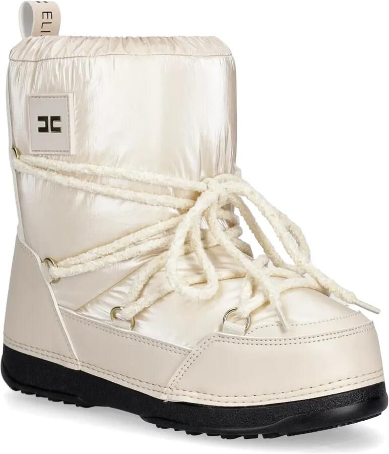 Elisabetta Franchi La Mia Bambina Laarzen met logopatch Beige