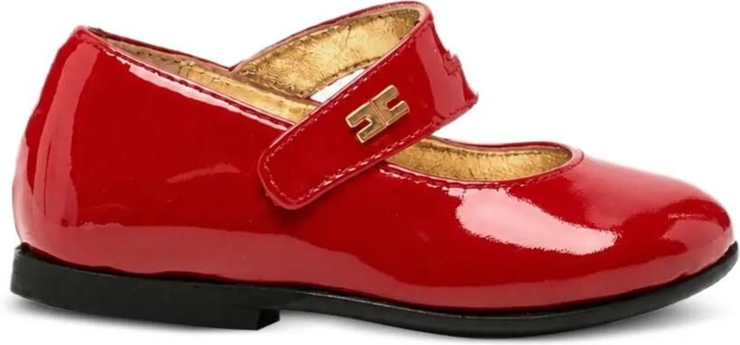 Elisabetta Franchi La Mia Bambina Lakleren ballerina's Rood