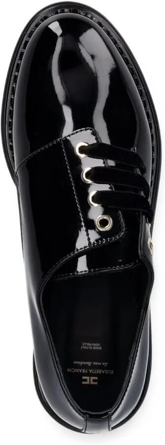 Elisabetta Franchi La Mia Bambina Lakleren schoenen met chunky zool Zwart