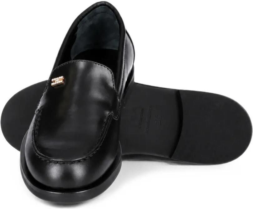 Elisabetta Franchi La Mia Bambina Leren loafers Zwart - Foto 3