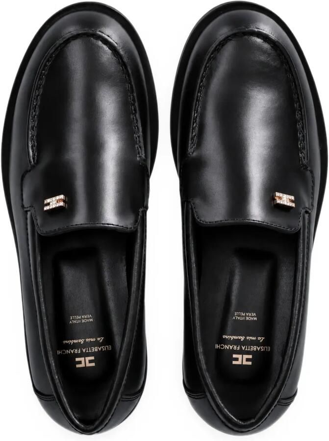 Elisabetta Franchi La Mia Bambina Leren loafers Zwart - Foto 2