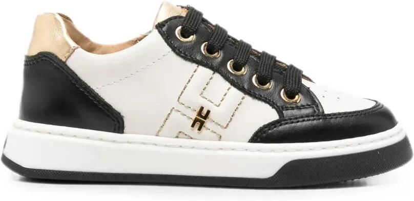 Elisabetta Franchi La Mia Bambina Leren sneakers Wit