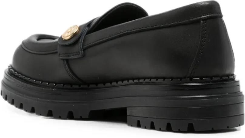 Elisabetta Franchi La Mia Bambina Loafers met logo-plakkaat Zwart - Foto 2