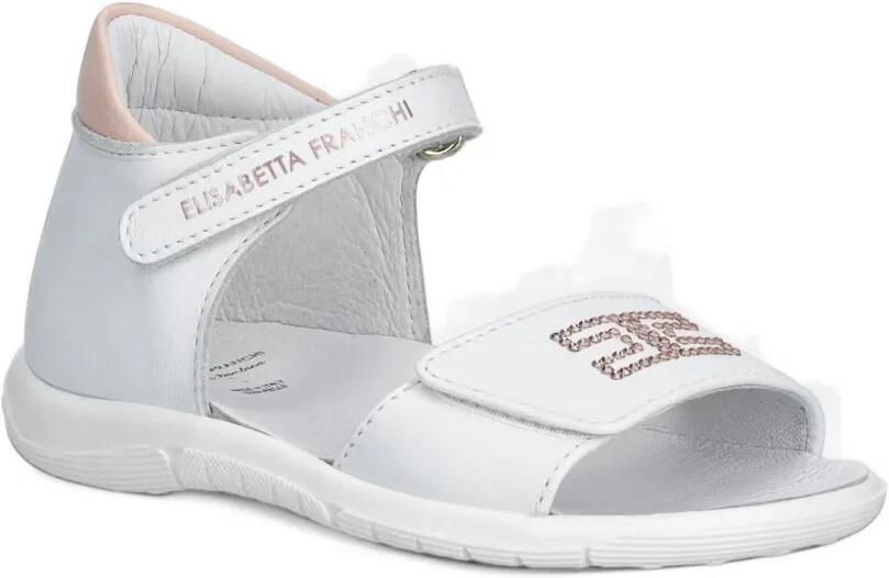 Elisabetta Franchi La Mia Bambina logo-embellished sandals Wit