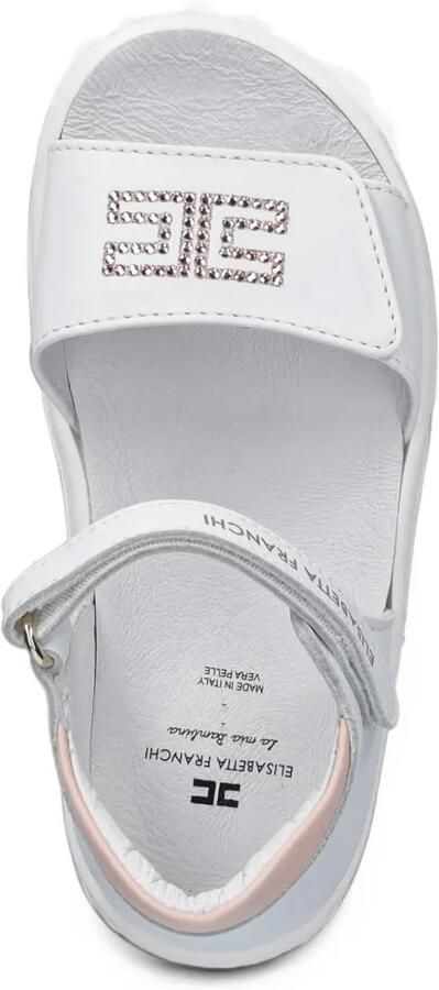 Elisabetta Franchi La Mia Bambina logo-embellished sandals Wit - Foto 3