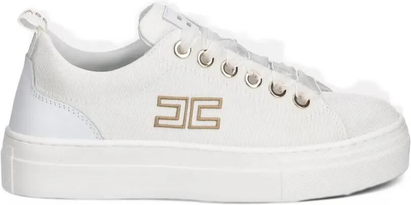 Elisabetta Franchi La Mia Bambina logo sneakers Wit - Foto 3