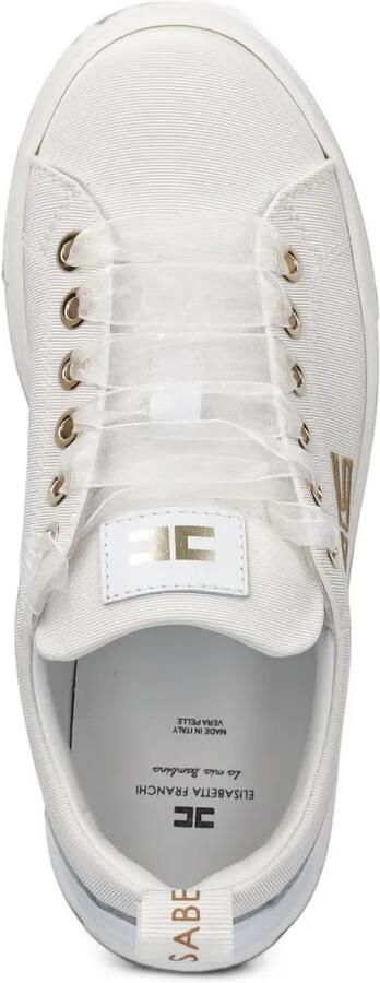 Elisabetta Franchi La Mia Bambina logo sneakers Wit - Foto 4