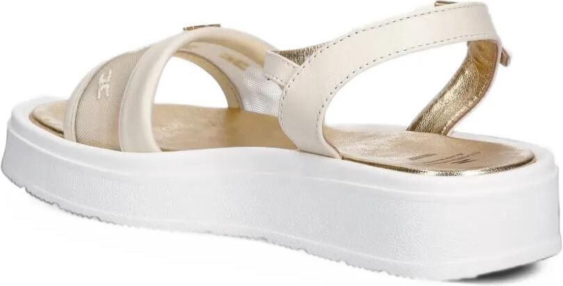 Elisabetta Franchi La Mia Bambina mesh-panel logo-plaque sandals Wit - Foto 3