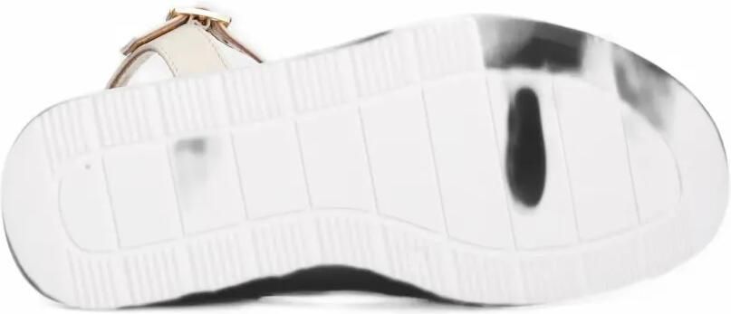 Elisabetta Franchi La Mia Bambina mesh-panel logo-plaque sandals Wit - Foto 5