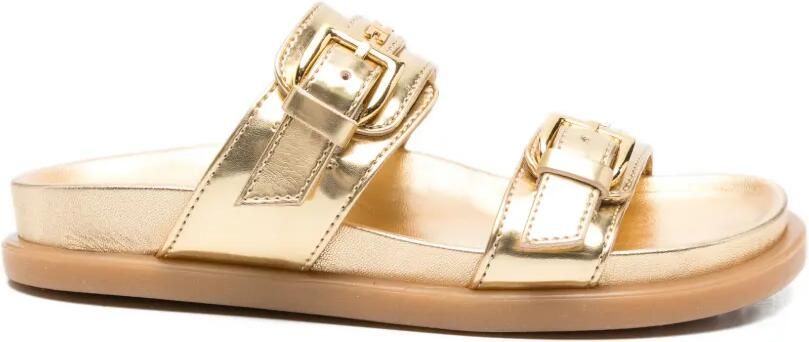 Elisabetta Franchi La Mia Bambina Sandalen met gesp Goud
