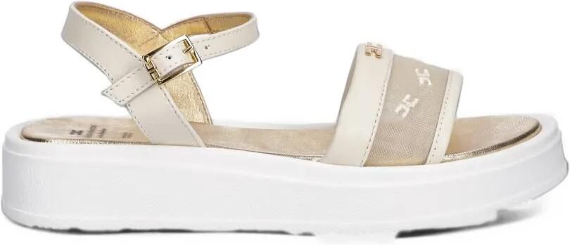 Elisabetta Franchi La Mia Bambina Sandalen met logobandje Beige - Foto 4