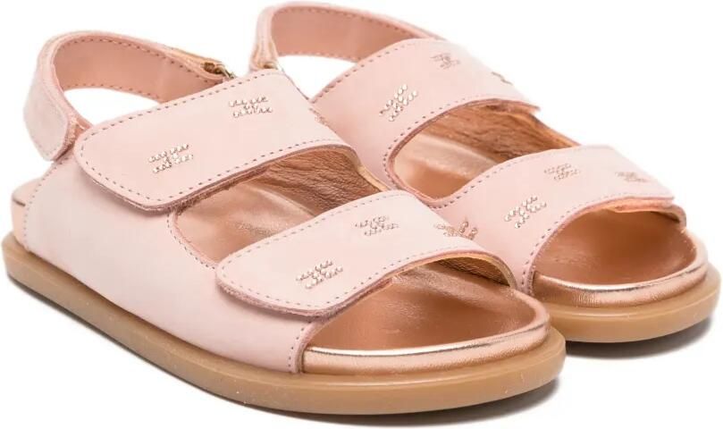 Elisabetta Franchi La Mia Bambina Sandalen verfraaid met logo Roze
