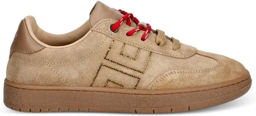 Elisabetta Franchi La Mia Bambina Sneakers met geborduurd logo Bruin - Foto 3