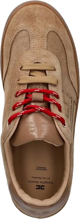 Elisabetta Franchi La Mia Bambina Sneakers met geborduurd logo Bruin - Foto 4