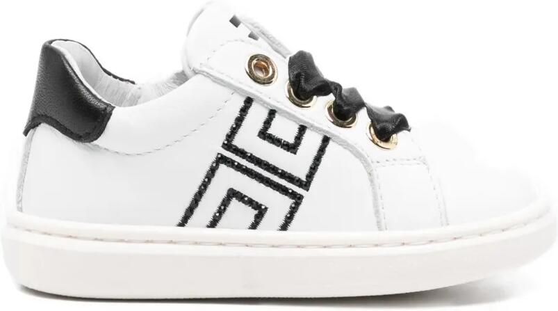 Elisabetta Franchi La Mia Bambina Sneakers met logodetail Wit