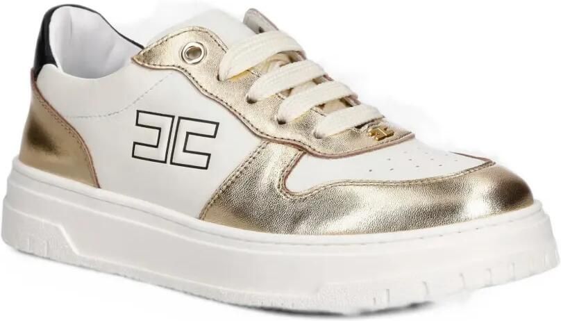 Elisabetta Franchi La Mia Bambina Sneakers met logodetail Wit