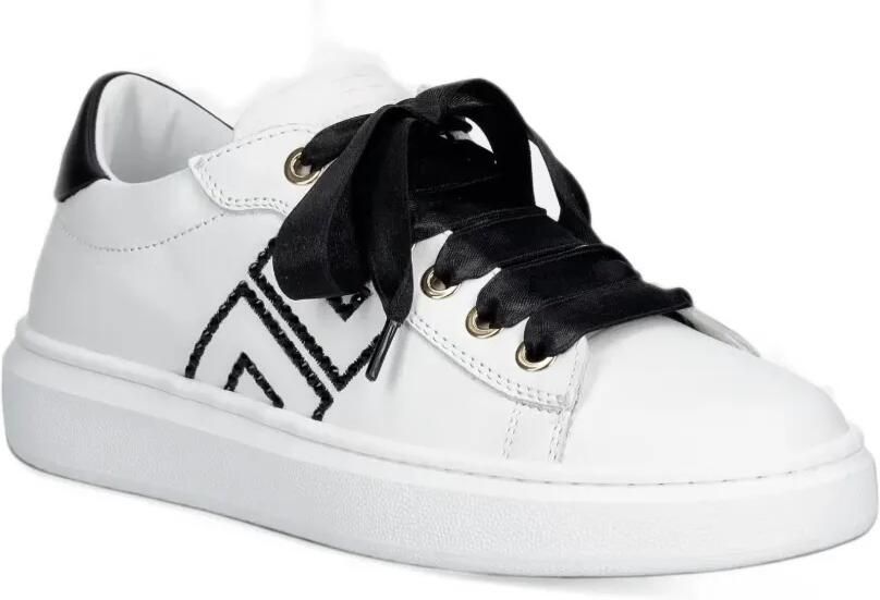 Elisabetta Franchi La Mia Bambina Sneakers met logodetail Wit