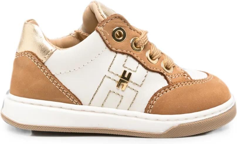 Elisabetta Franchi La Mia Bambina Sneakers met logoplakkaat Wit
