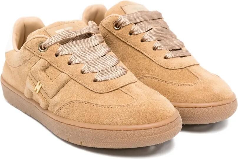 Elisabetta Franchi La Mia Bambina Suède sneakers Beige