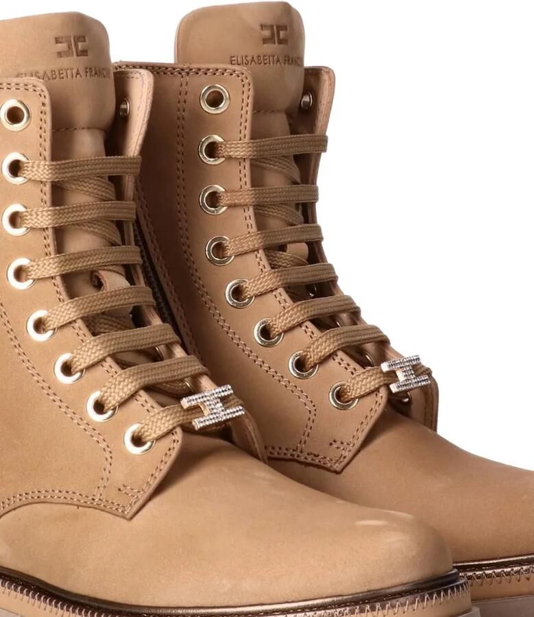 Elisabetta Franchi La Mia Bambina Veterlaarzen met logo-reliëf Bruin - Foto 2