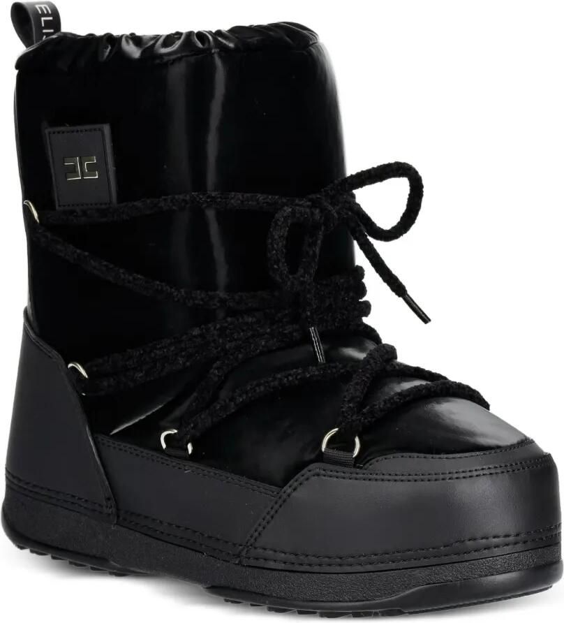 Elisabetta Franchi La Mia Bambina Veterlaarzen met logopatch Zwart - Foto 2