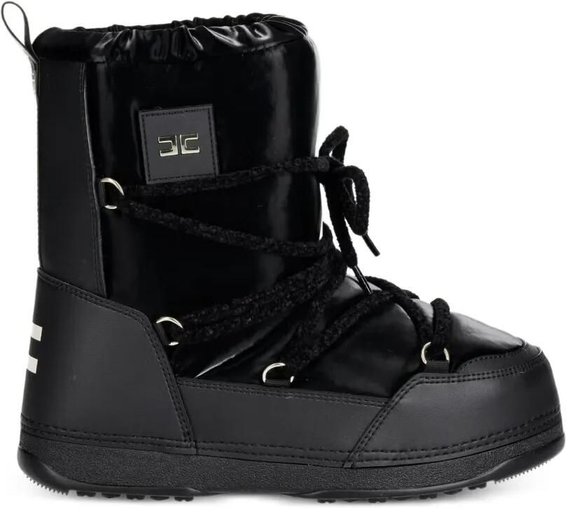 Elisabetta Franchi La Mia Bambina Veterlaarzen met logopatch Zwart