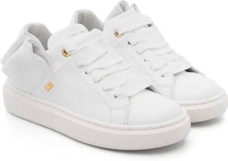 Elisabetta Franchi La Mia Bambina Sneakers met strikdetail Wit