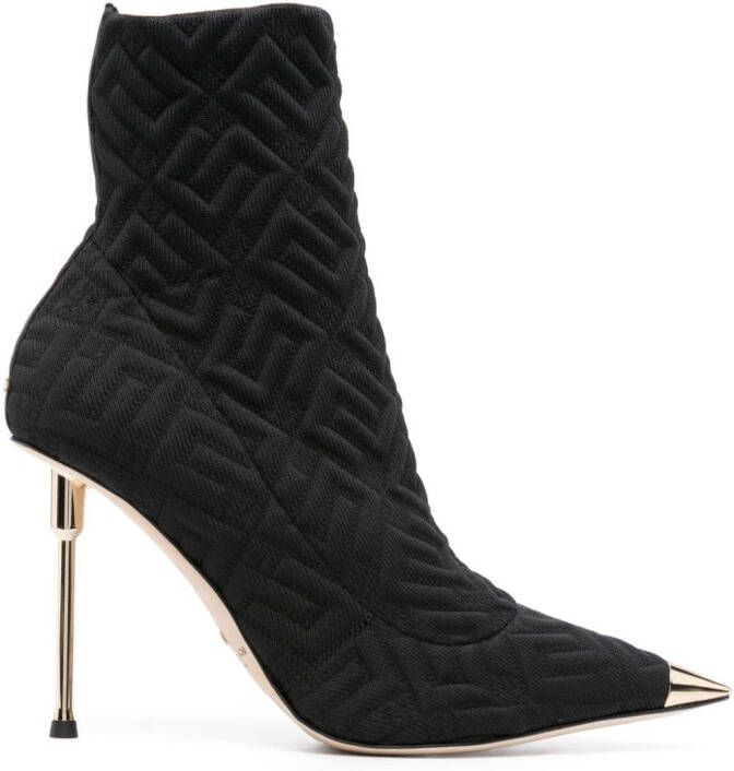 Elisabetta Franchi Laarzen met monogram Zwart