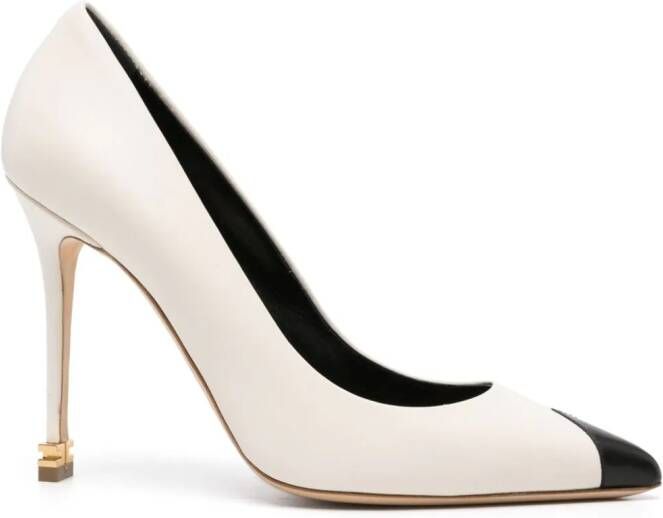 Elisabetta Franchi Leren pumps Wit