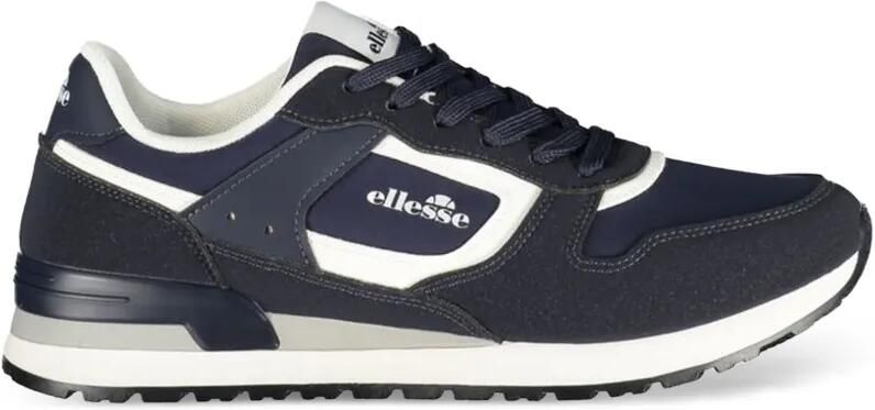 Ellesse logo-patch panelled sneakers Blauw