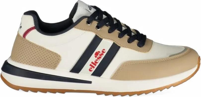 Ellesse logo-print panelled sneakers Beige