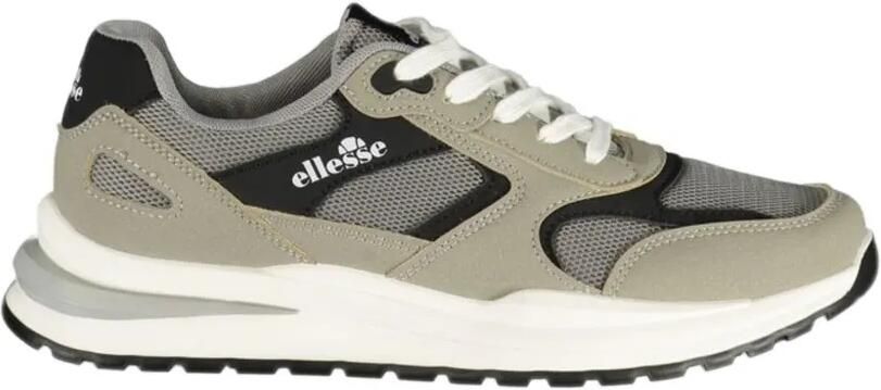 Ellesse logo-print panelled sneakers Grijs