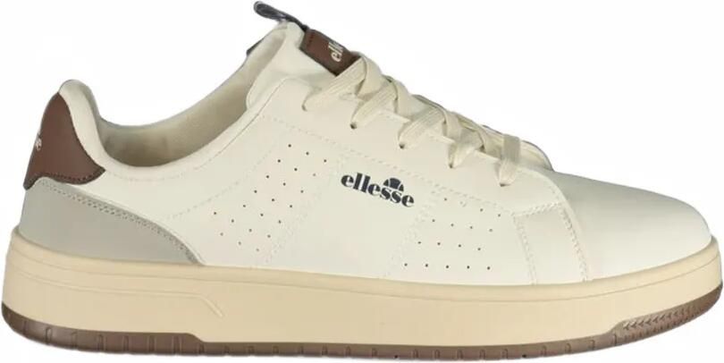 Ellesse perforated logo-patch sneakers Beige
