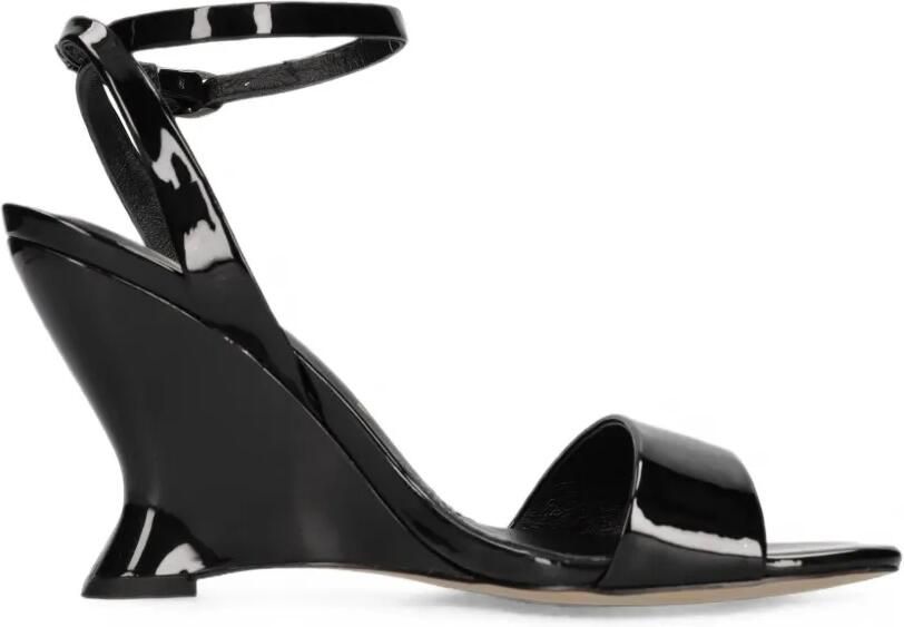 EMANUELLE VEE Leren sandalen Zwart