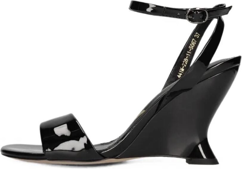 EMANUELLE VEE Leren sandalen Zwart - Foto 4