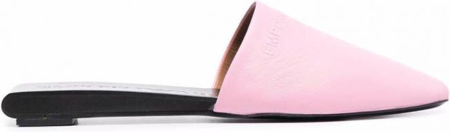 Emporio Armani Muiltjes met logo reliëf Roze - Schoenen.nl