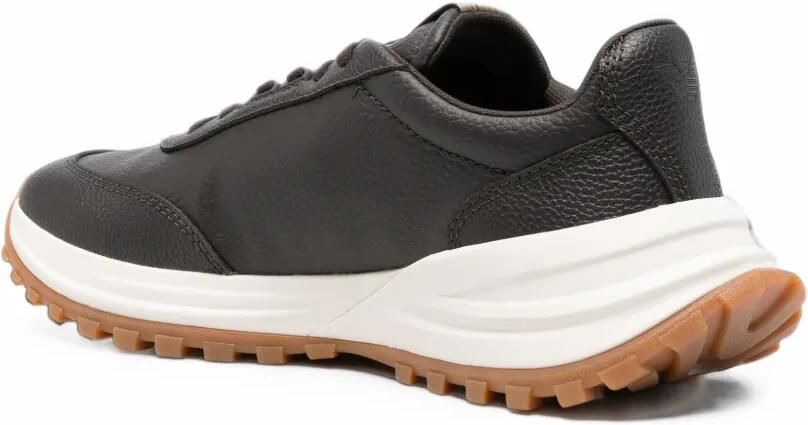 Emporio Armani Capsule sneakers met kiezel-effect Bruin - Foto 2