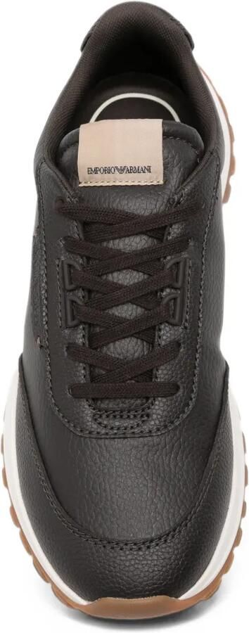 Emporio Armani Capsule sneakers met kiezel-effect Bruin - Foto 3