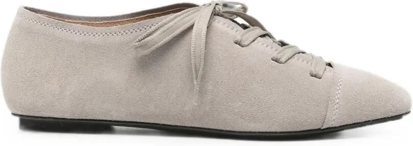 Emporio Armani Derby veterschoenen met vierkante neus Grijs
