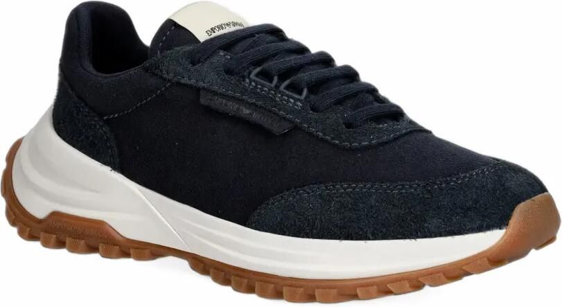 Emporio Armani Eagle Club Capsule Collection suède sneakers Zwart - Foto 3