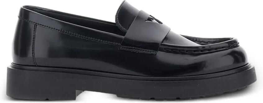 Emporio Ar i Kids Loafers met logo-reliëf Zwart