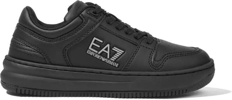 Emporio Ar i Kids Sneakers met logo-reliëf Zwart