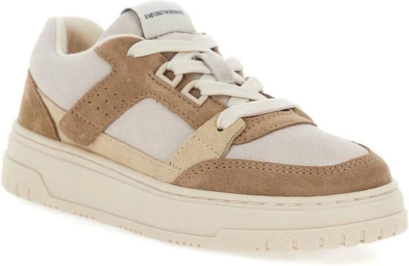 Emporio Ar i Kids Sneakers met vlakken Beige