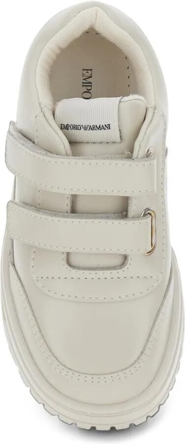 Emporio Ar i Kids touch-strap sneakers Beige