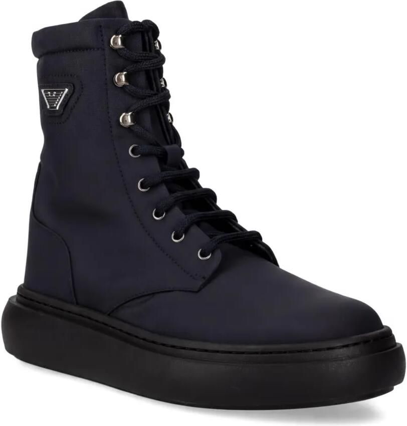 Emporio Ar i Kids Veterlaarzen met logo-detail Blauw
