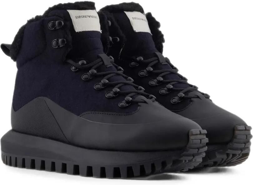 Emporio Armani Laarzen met fleece afwerking en vlakken Zwart - Foto 4