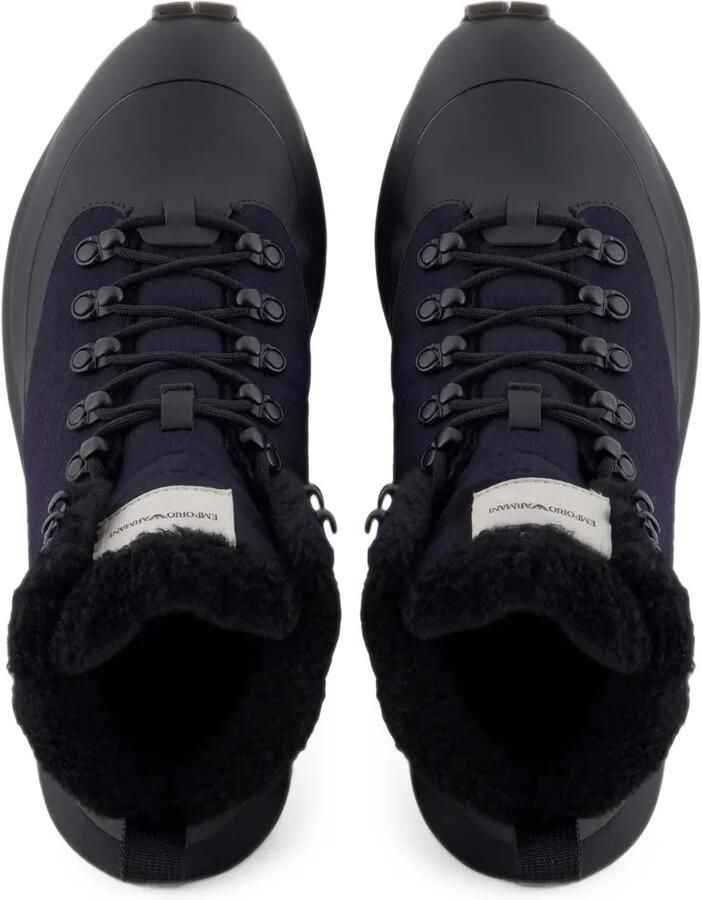 Emporio Armani Laarzen met fleece afwerking en vlakken Zwart - Foto 2