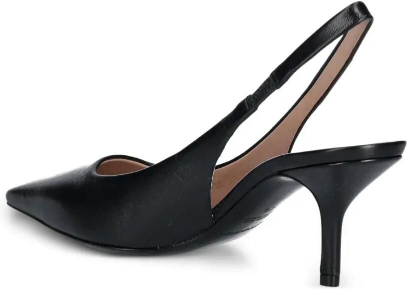 Emporio Armani Leren slingback pumps Zwart - Foto 3