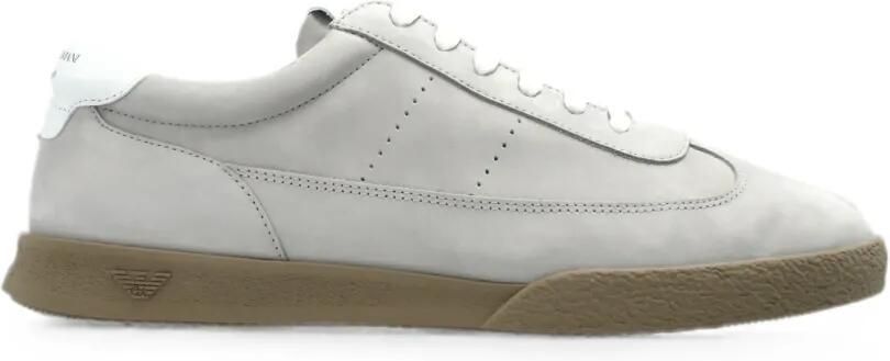 Emporio Armani Leren sneakers Grijs